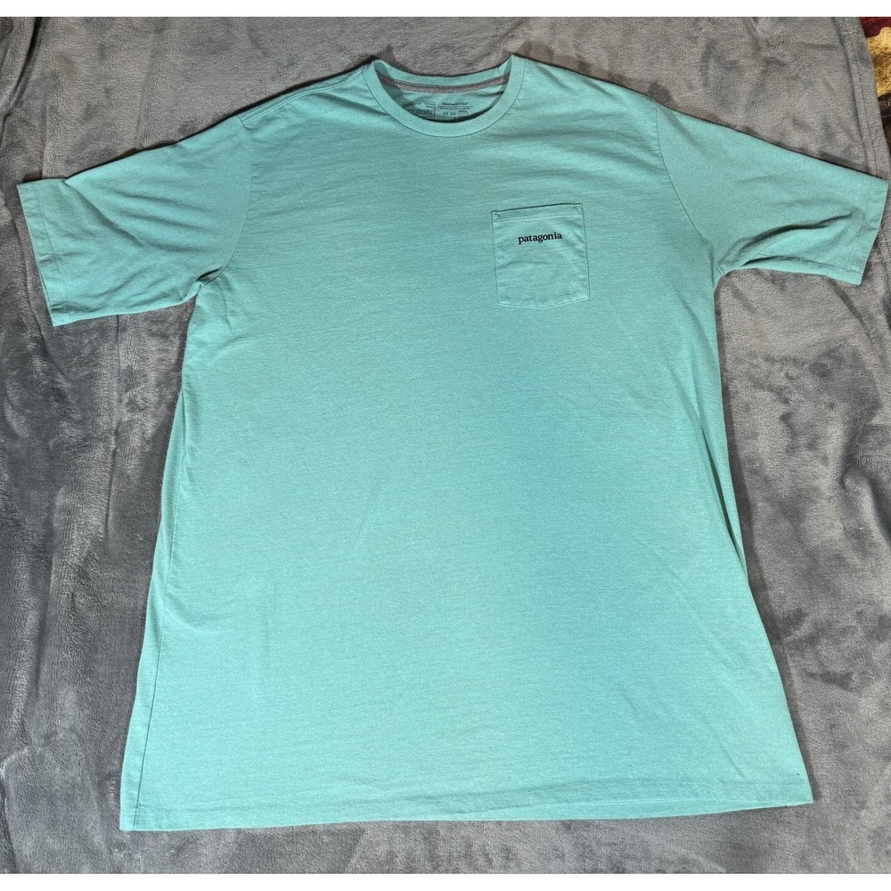 Patagonia Shirt Mens XL Green Responsibili-Tee Pocket Mountains STY38511SP20